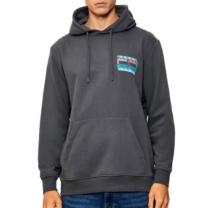 Moletom cinza masculino Tommy Hilfiger Tjm Flag