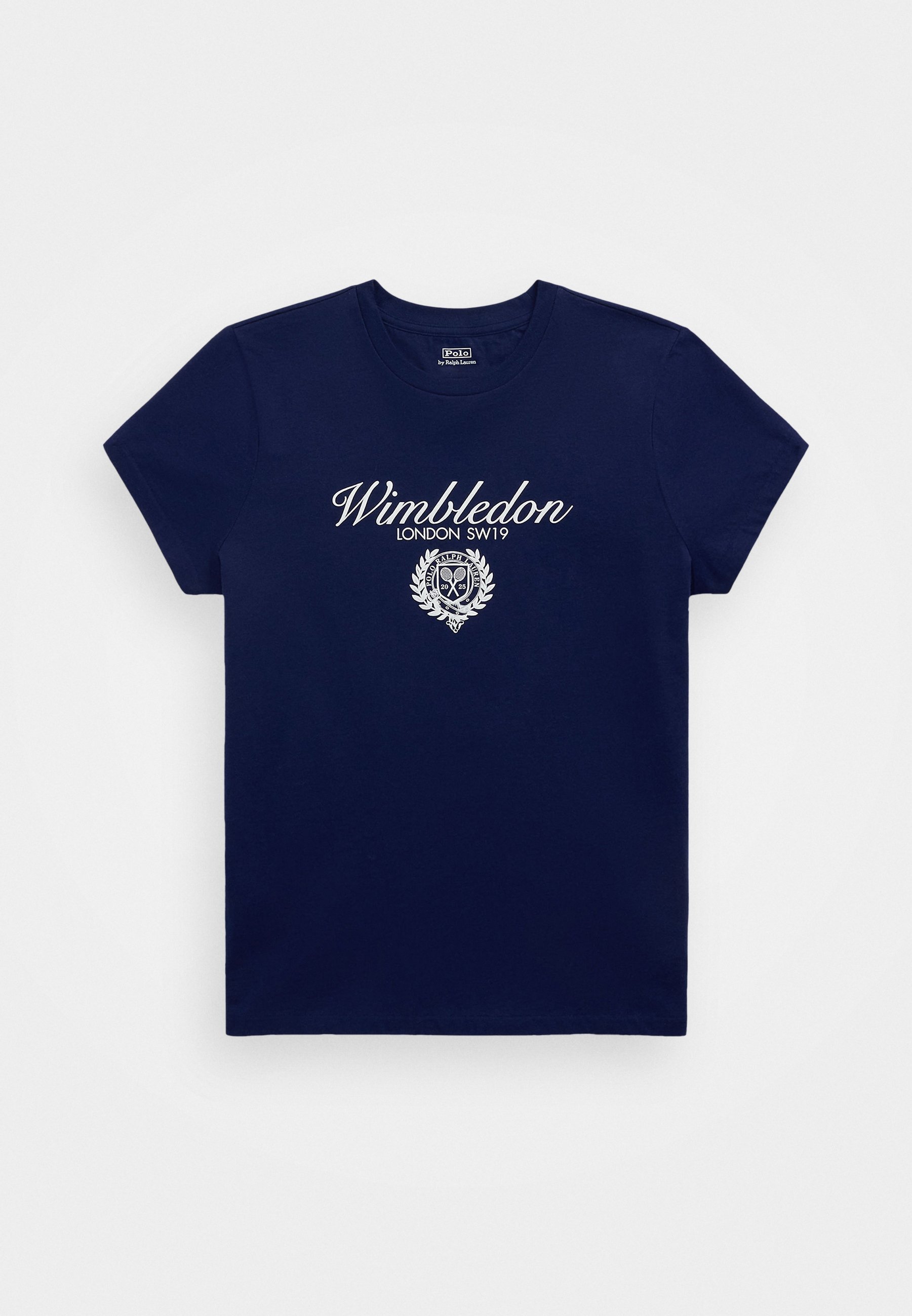 Polo Ralph Lauren WIMBLEDON CREST T-SHIRT IN JERSEY DI COTONE - T-shirt stampata - blu navy raffinato