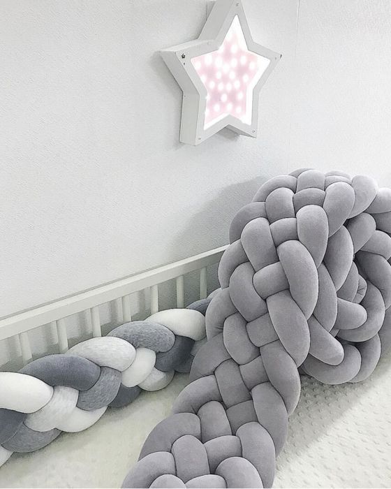 Coussin décoratif doudou enfant 220 cm - TOTSY BABY - Gris - La Chambre des enfants - Pour les enfants