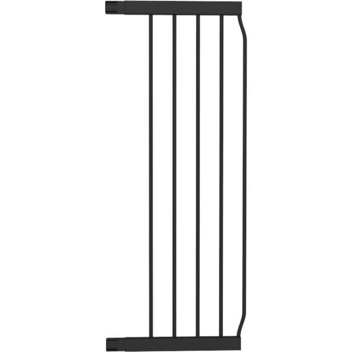 INGENUITY 28 cm forlengelse av sikkerhetsgrind i svart metall, kompatibel med porter med håndfri åpning