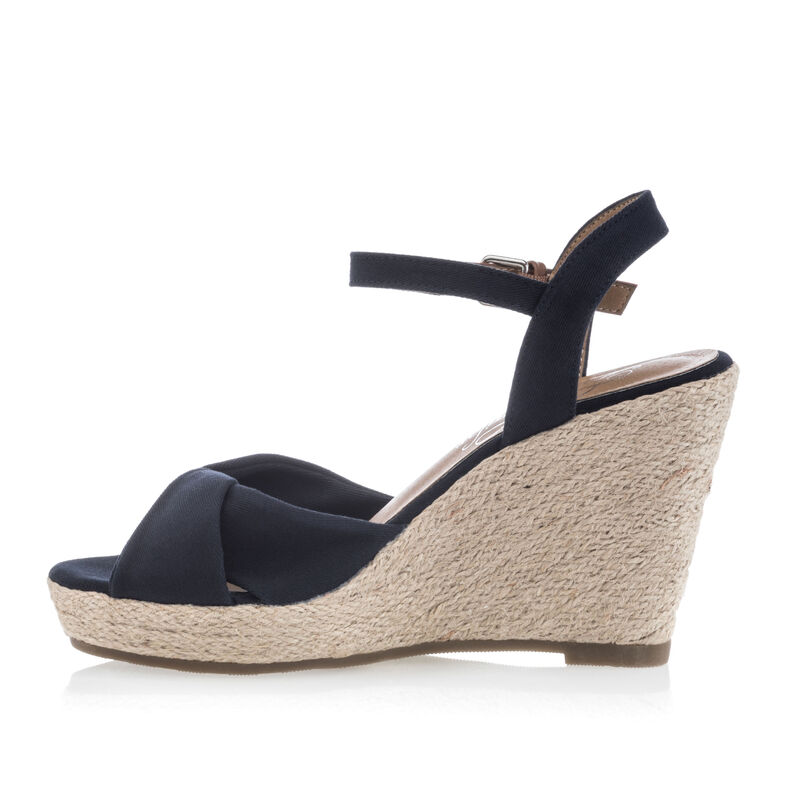 Blaue Damen-Espadrilles mit Seilsohlen