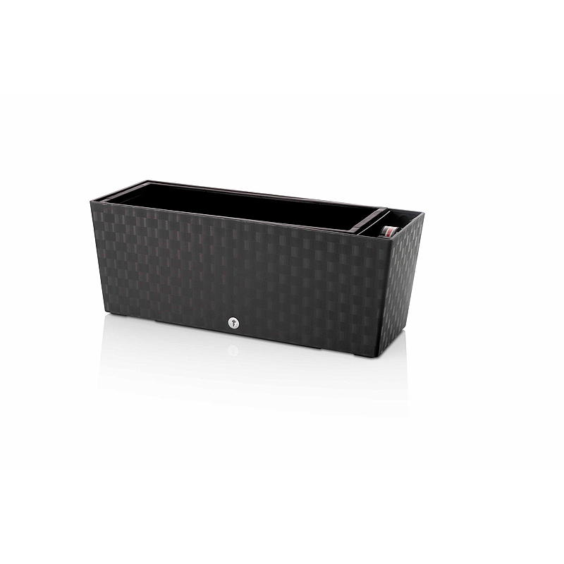 Selvvannende potte 19x19x49,5 cm antrasitt