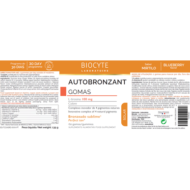 Biocyte Gummies Luminous Tan Autobronzant 60 purukumia 60 purukumia