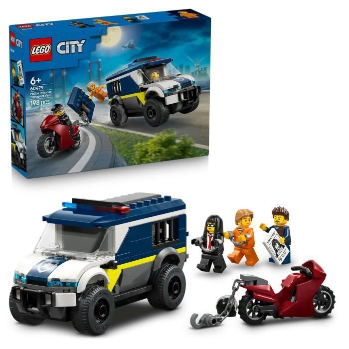 LEGO City 60479 Le Fourgon Pénitentiaire - Jeu de Construction 6 ans - Maquette de Camion