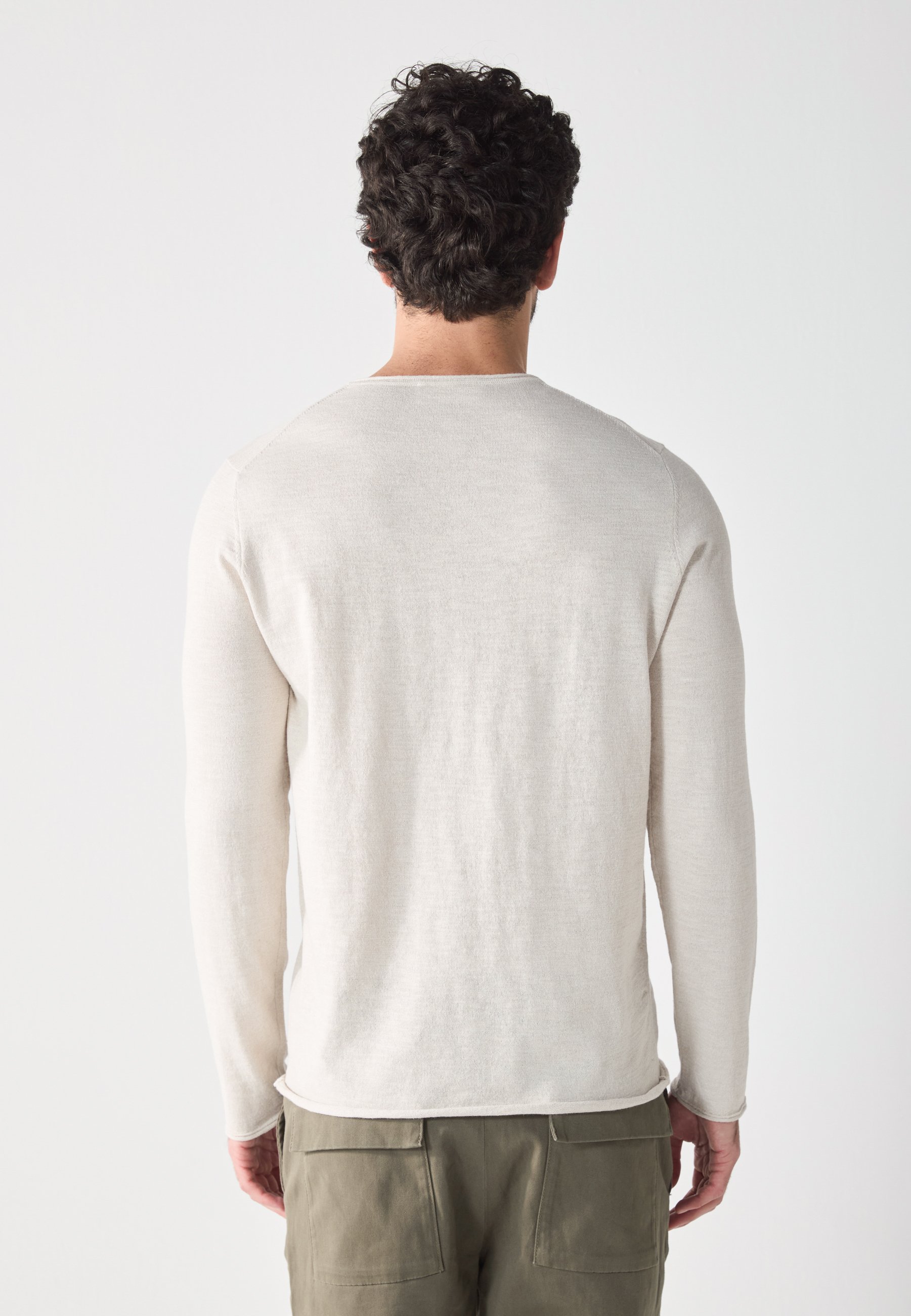 Pier One MIX DI LINO - Maglione - pietra