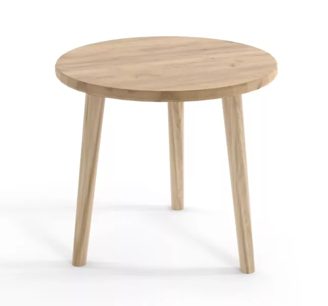 Stolik kawowy LEBEL 67x67 dąb craft złoty