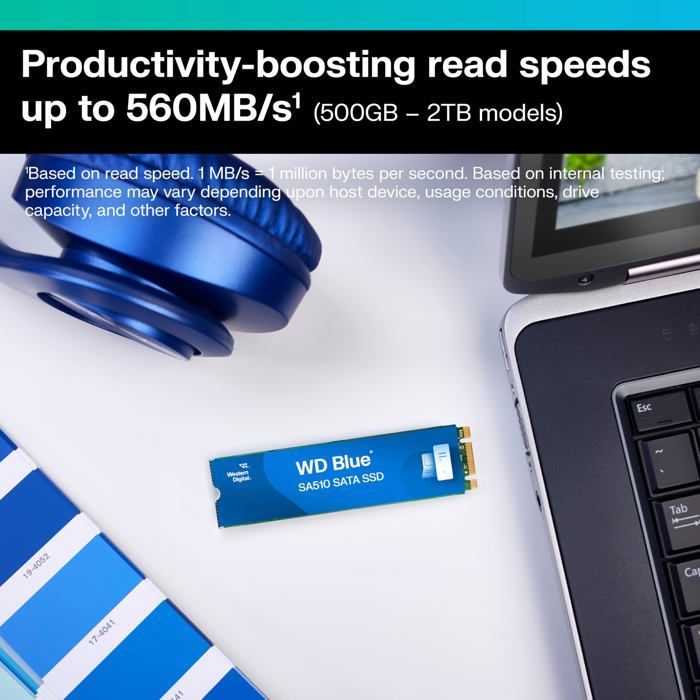 SSD - WD - Blue SA510 - 2 TB - M.2 - SATA - 560 MB/s