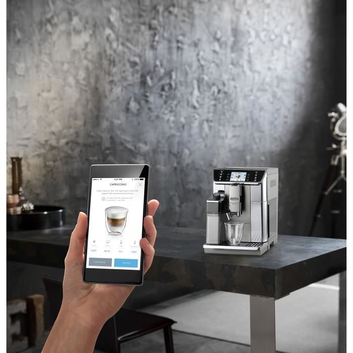 Cafetera espresso De'Longhi Primadonna Elite con molinillo incorporado - ECAM650.55.MS - 14 recetas - Gris