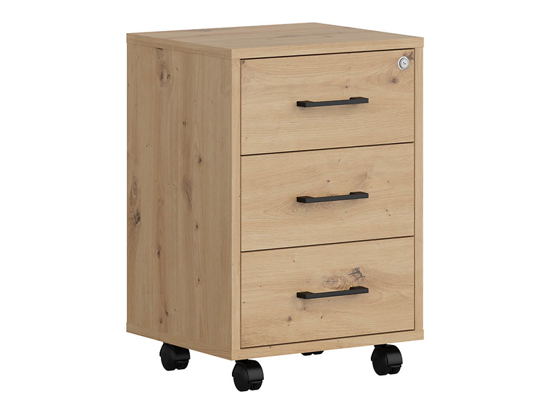 Kontenerek Space Office 42 cm z 3 szufladami dąb artisan