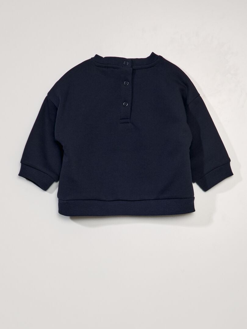 Sudadera polar estampada - AZUL