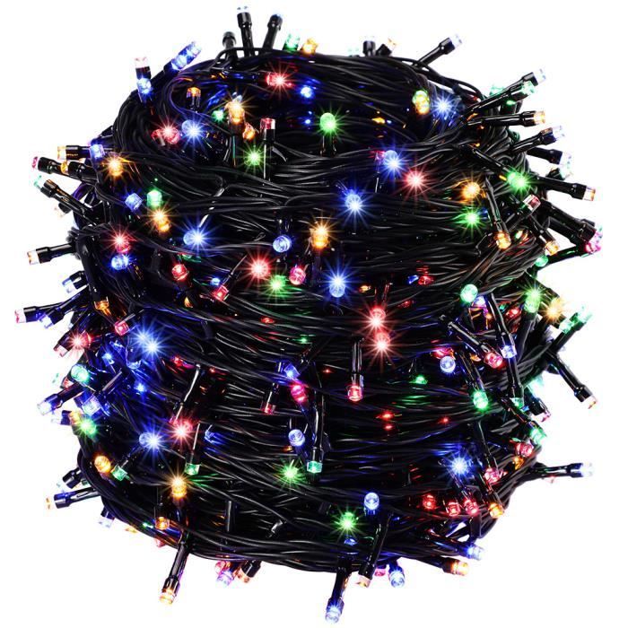 Monzana 400 meerkleurige LED-lichtslinger voor binnen- en buitenverlichting, kerstslingerverlichting en decoratie