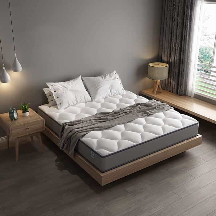 DEWINNER Matratze 160x200 cm, Taschenfederkern + Memory-Schaum, 20 cm dick