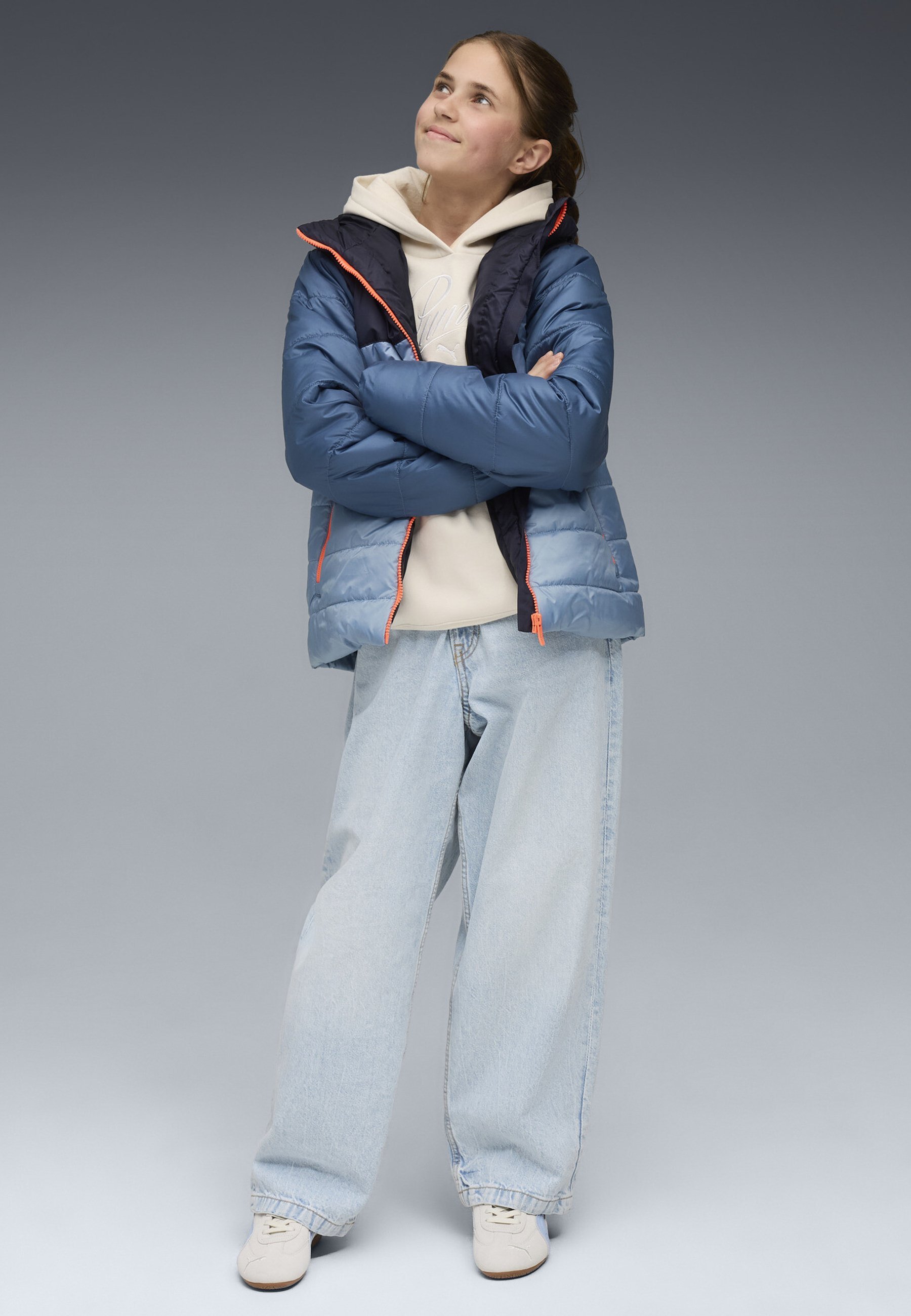 Puma HOODED PADDED - Kurtka zimowa - chłodny niebieski