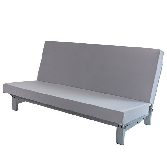 Matelas clic-clac mousse HD28 13 cm Le Fameux 120x190 - Gris - Fabriqué en France - Terre de Nuit