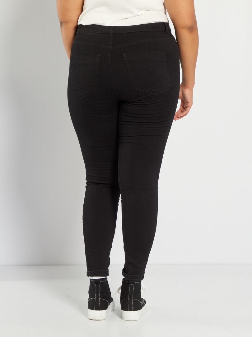 Milieuvriendelijke skinny jeans met hoge taille - Zwart
