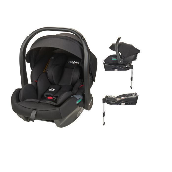 Siège auto bébé NANIA Rimini 40-87 cm R129 i-Size –naissance à 13 kg, Appuie-tête réglable –insert lombaire +Base isofix