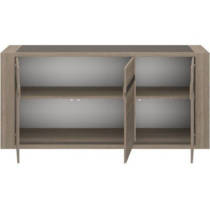 Credenza MARCEAU – Finitura rovere canneto – 3 ante – 190 × 48 × 88 cm – GAMI