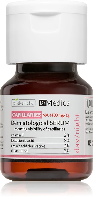 Serum za obraz Bielenda Dr Medica Capillaries, ki krepi drobne žilice in zmanjšuje rdečico