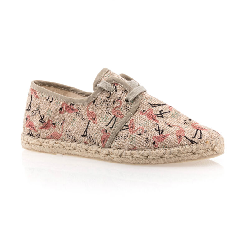 Beige espadriller med tausåle til dame