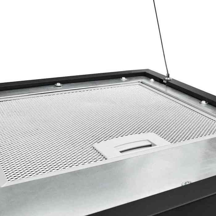 Cappa da cucina (nera) - SIGNOR - Cappa aspirante sospesa da 37 cm con schermo LCD touchscreen, acciaio verniciato a polvere 79322