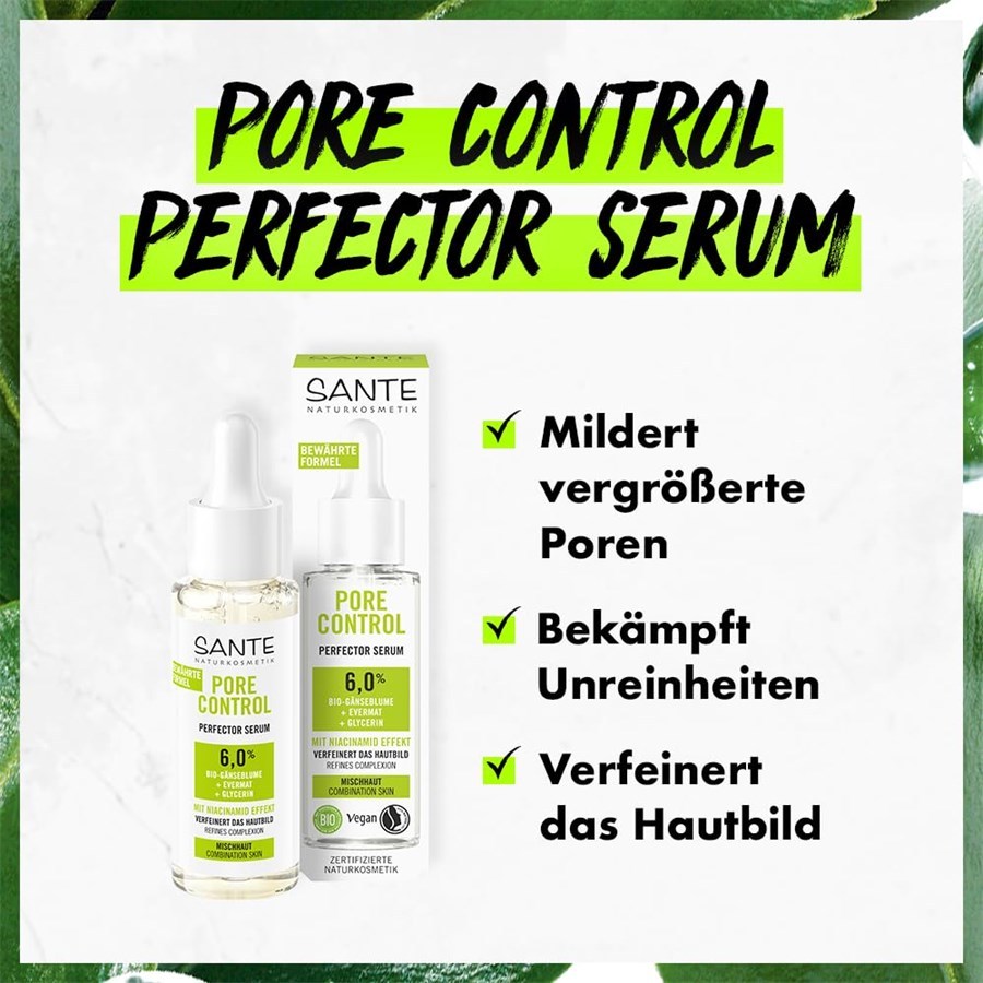 Sante Hydratačné sérum na zjemnenie pórov, zdokonaľujúce sérum pre pleť - 30 ml
