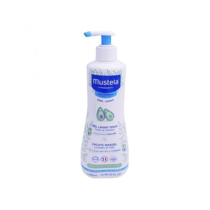 Gel de Limpeza Suave Mustela para Corpo e Cabelo com Abacate Orgânico 500ml