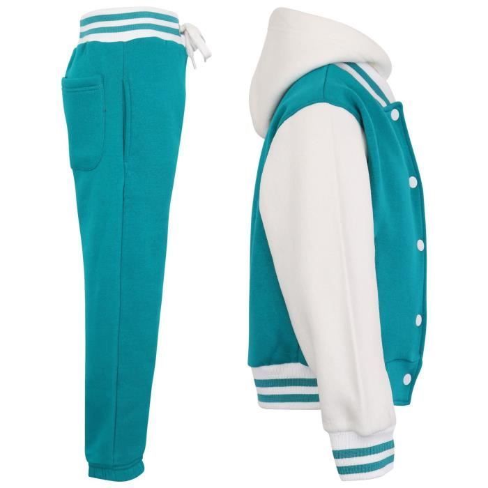 Chándal de béisbol de diseño para niñas, color turquesa - Parte superior e inferior, conjunto deportivo, edades de 7 a 13 años.
