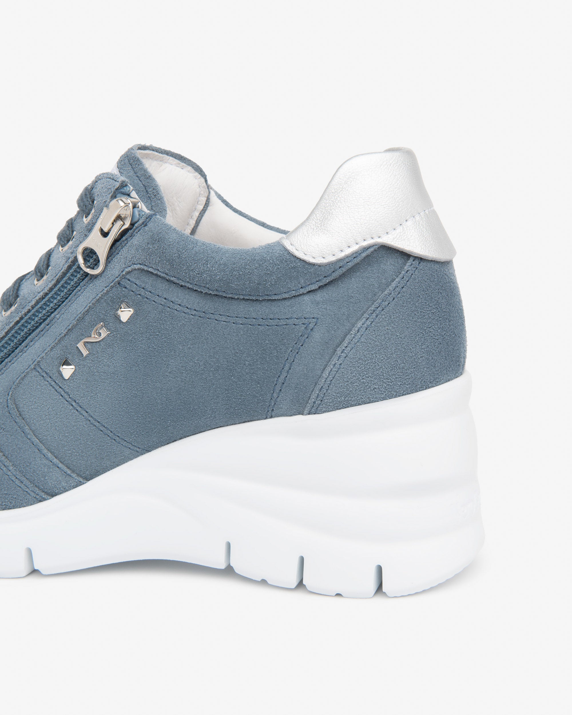  Damen-Sneaker aus Wildleder und Leder