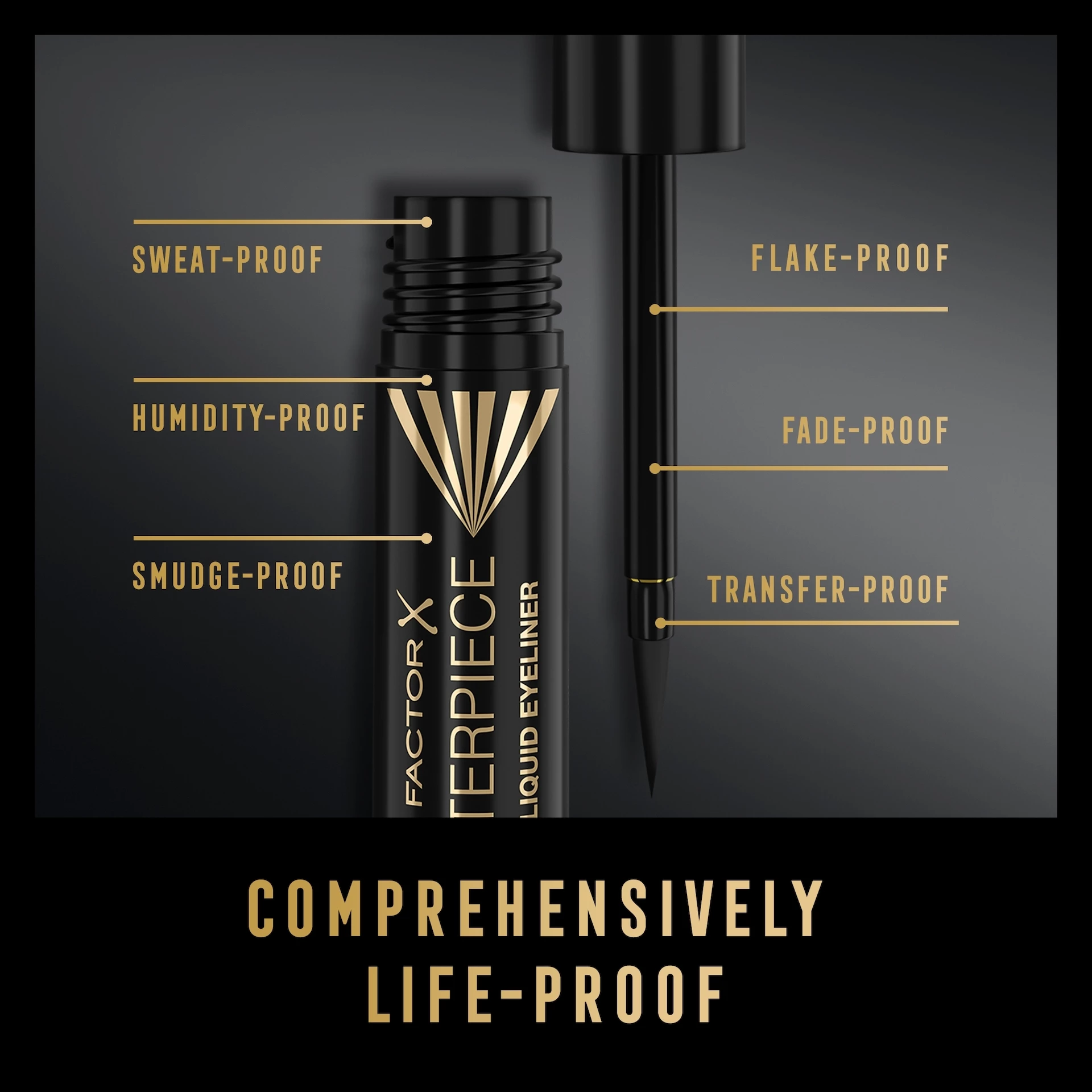 Masterpiece Matte tekući tuš za oči crni - Max Factor