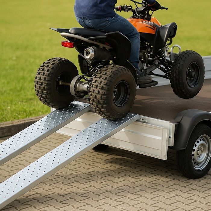 Juego de 2 rampas de carga Wiltec de 1600 x 225 x 45 mm – Capacidad de carga máxima 400 kg – Acero galvanizado – Superficie antideslizante