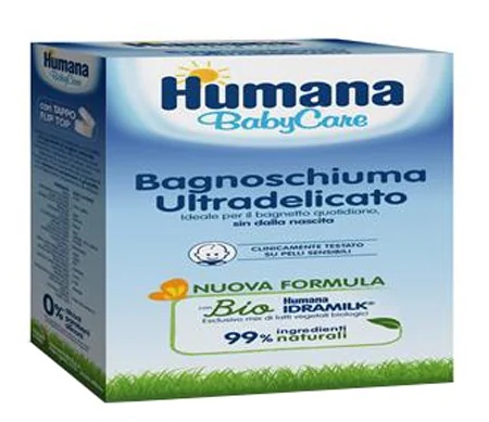 HUMANA Humana Baby Espuma de Banho Ultra Suave para Crianças 200 ml Dermatologicamente testado