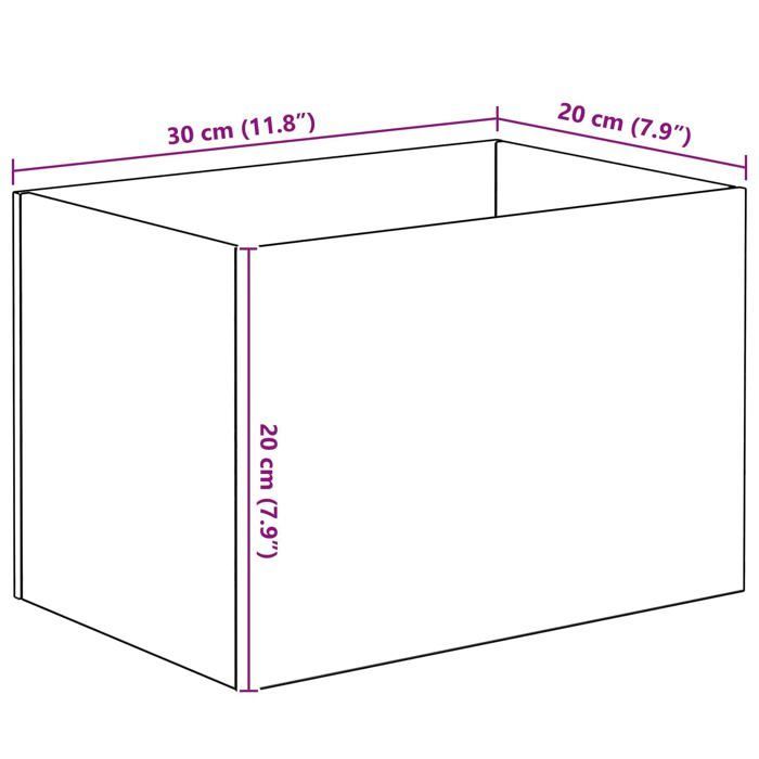 Acuario de cristal - vidaXL - 30x20x20 cm - Blanco - Cristal resistente - Bordes lisos - Uso interior y exterior