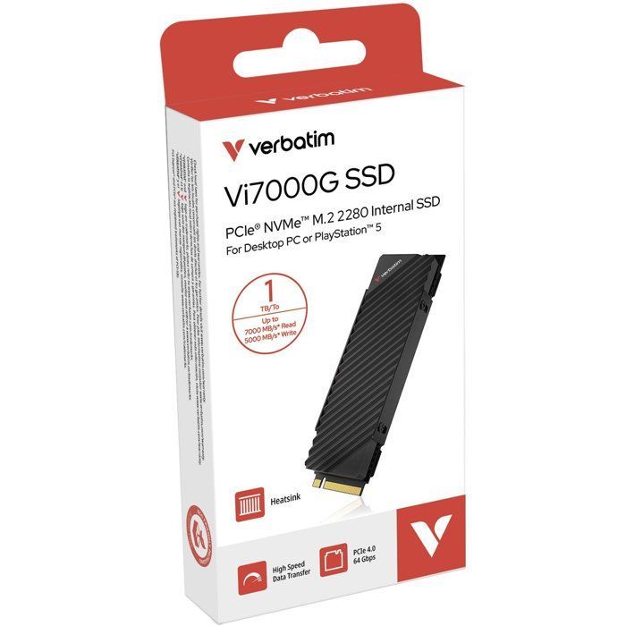 SSD interne - VERBATIM - Vi7000 - 1 To avec dissipateur - NVMe