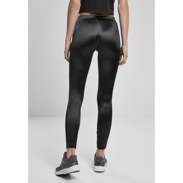 Leggings para mujer - Urban Classics - Malla técnica brillante - Negro - Fitness - Impermeables