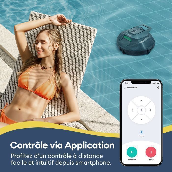 Ultenic Pooleco P10S  Robot Piscine 2026- Trois moteurs -Nettoyage 90 min, télécommande & app, pour piscines jusqu’à 80 m²