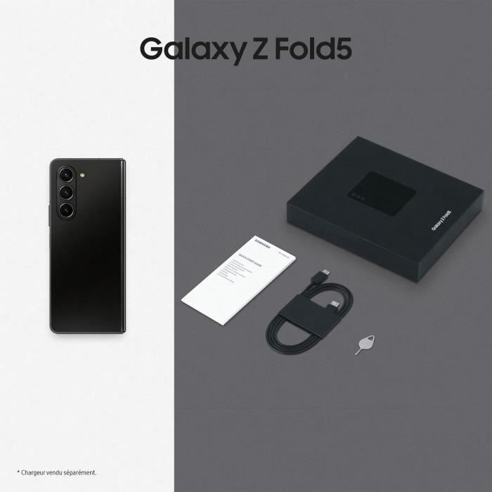 Smartphone Samsung Galaxy Z Fold5 de 1 TB, color negro.