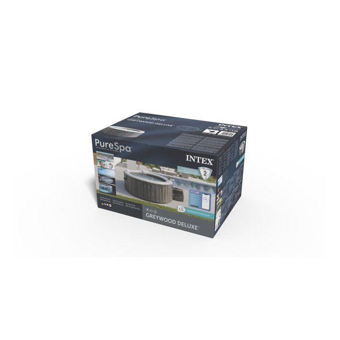 Spa hinchable INTEX - Baltik - 216 x 216 x 71 cm - Capacidad para 6 personas - Cuadrado - 28442NP