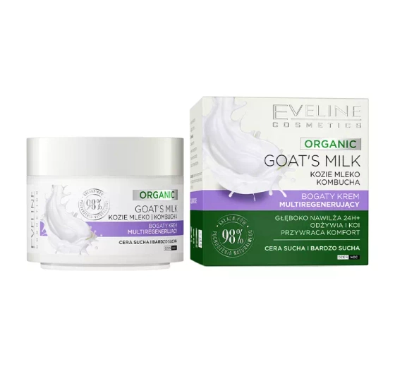 Eveline Cosmetics Organic Goat's Milk bogaty krem multiregenerujący do twarzy 50 ml