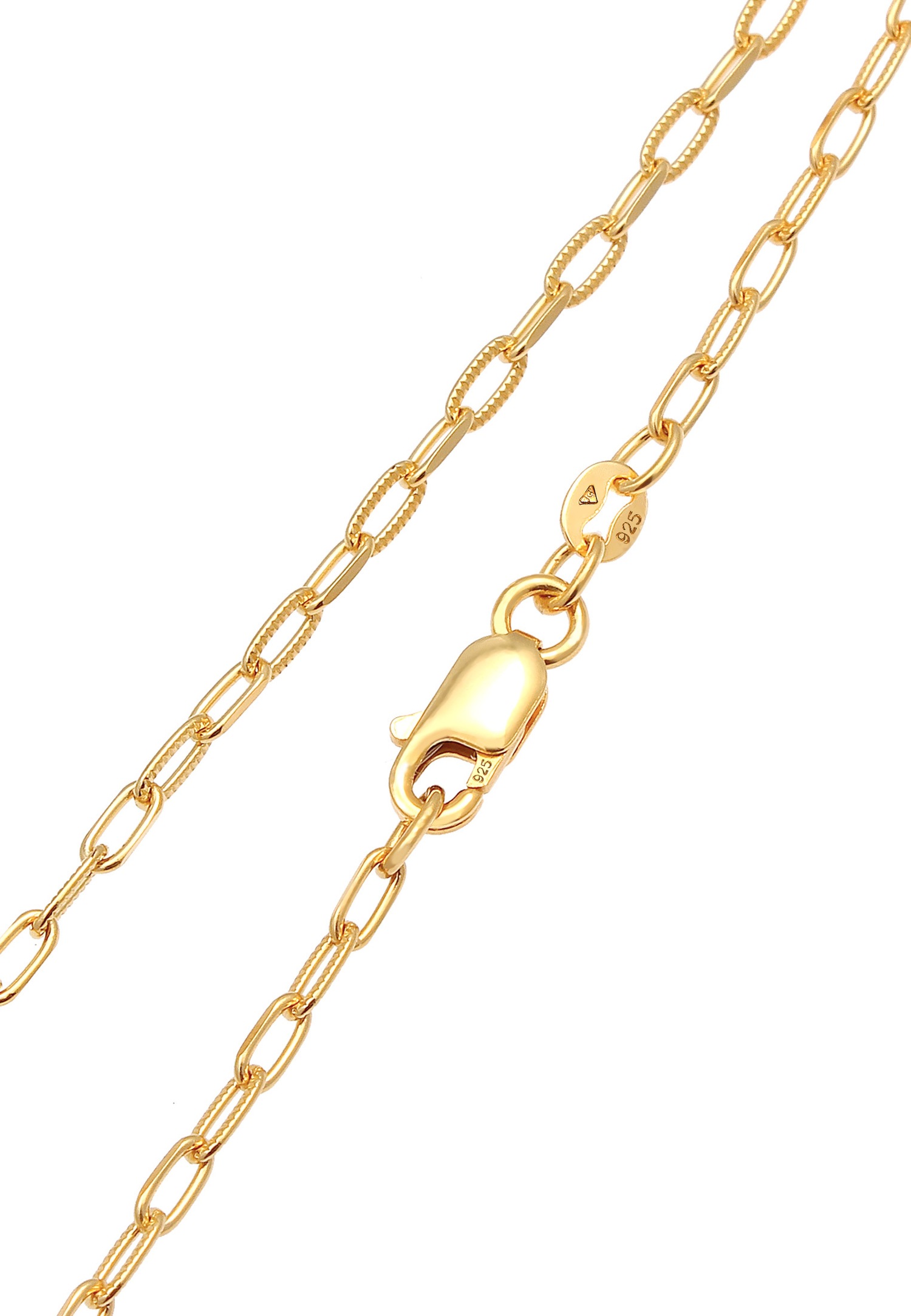 Elli Chaîne à maillons pour dames Chaîne ovale Tendance de base en argent sterling 925