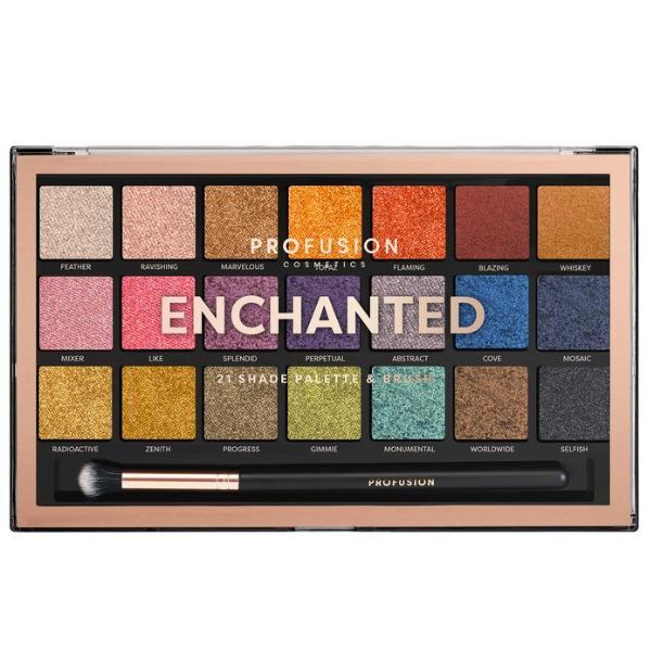 Oční stíny Profusion Cosmetics Enchanted 21 odstínů