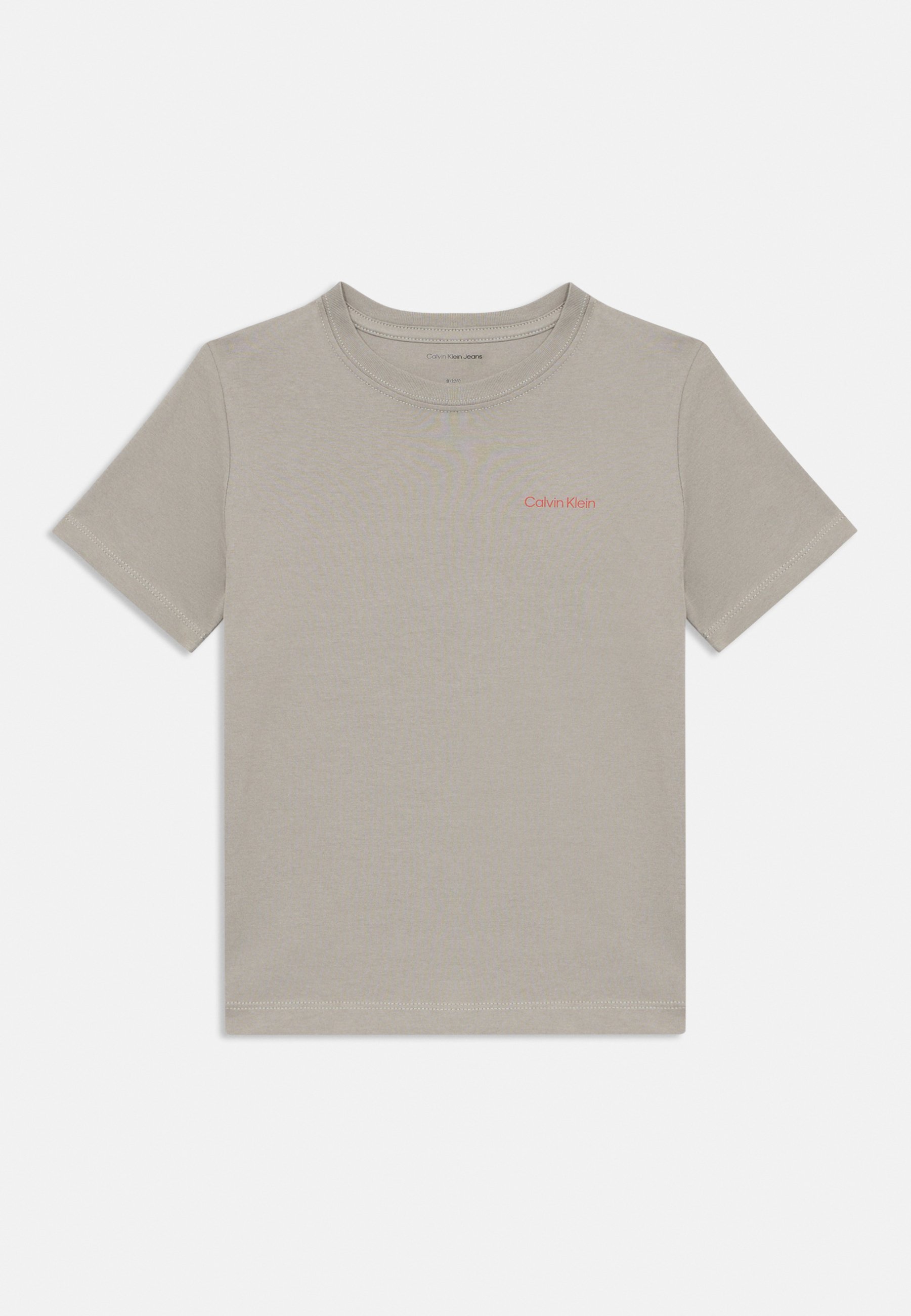 Calvin Klein Jeans T-shirt met borstlogo, unisex - Basic T-shirt - rouwduif