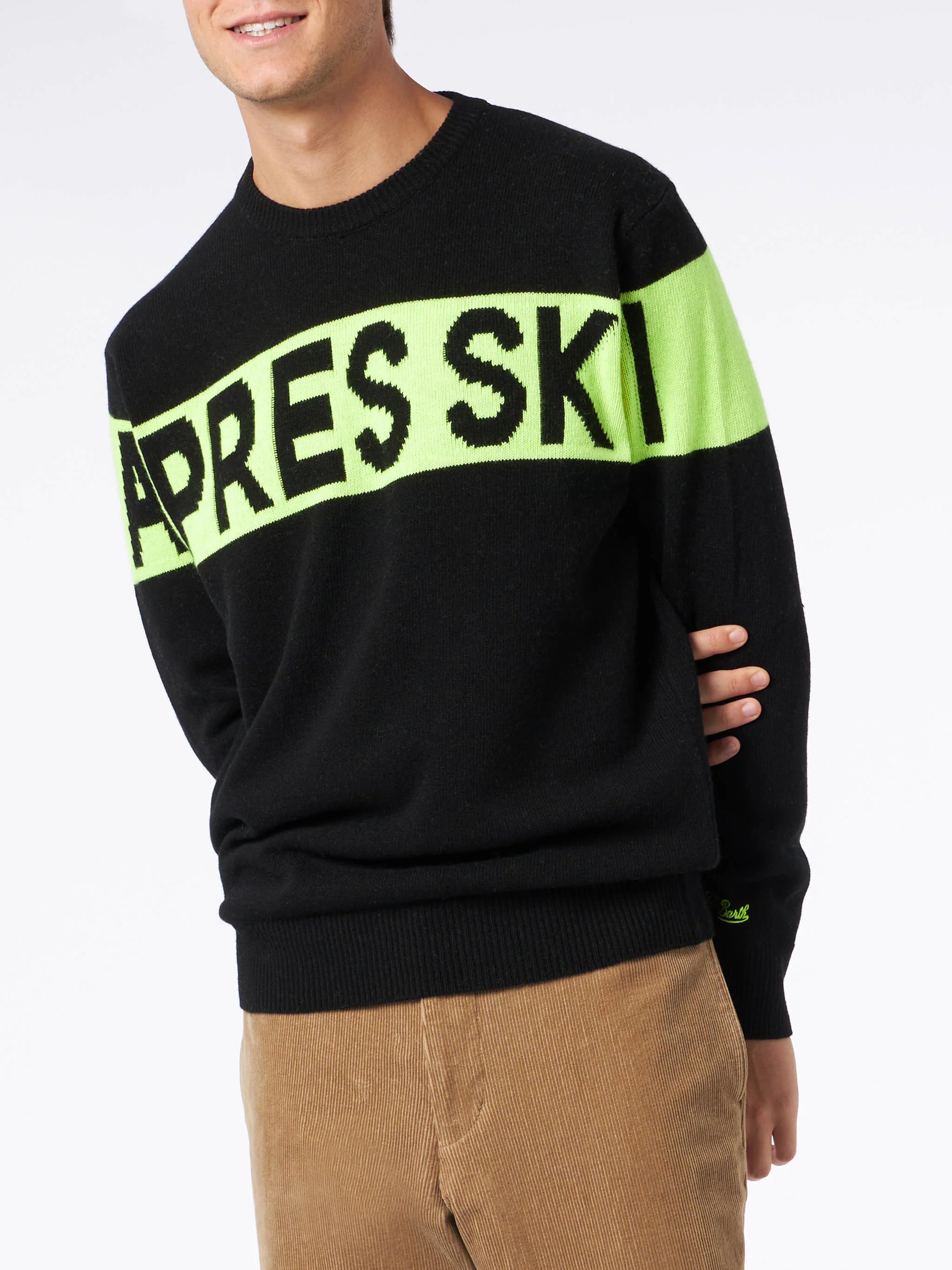 Après Ski herentrui met jacquardprint en ronde hals