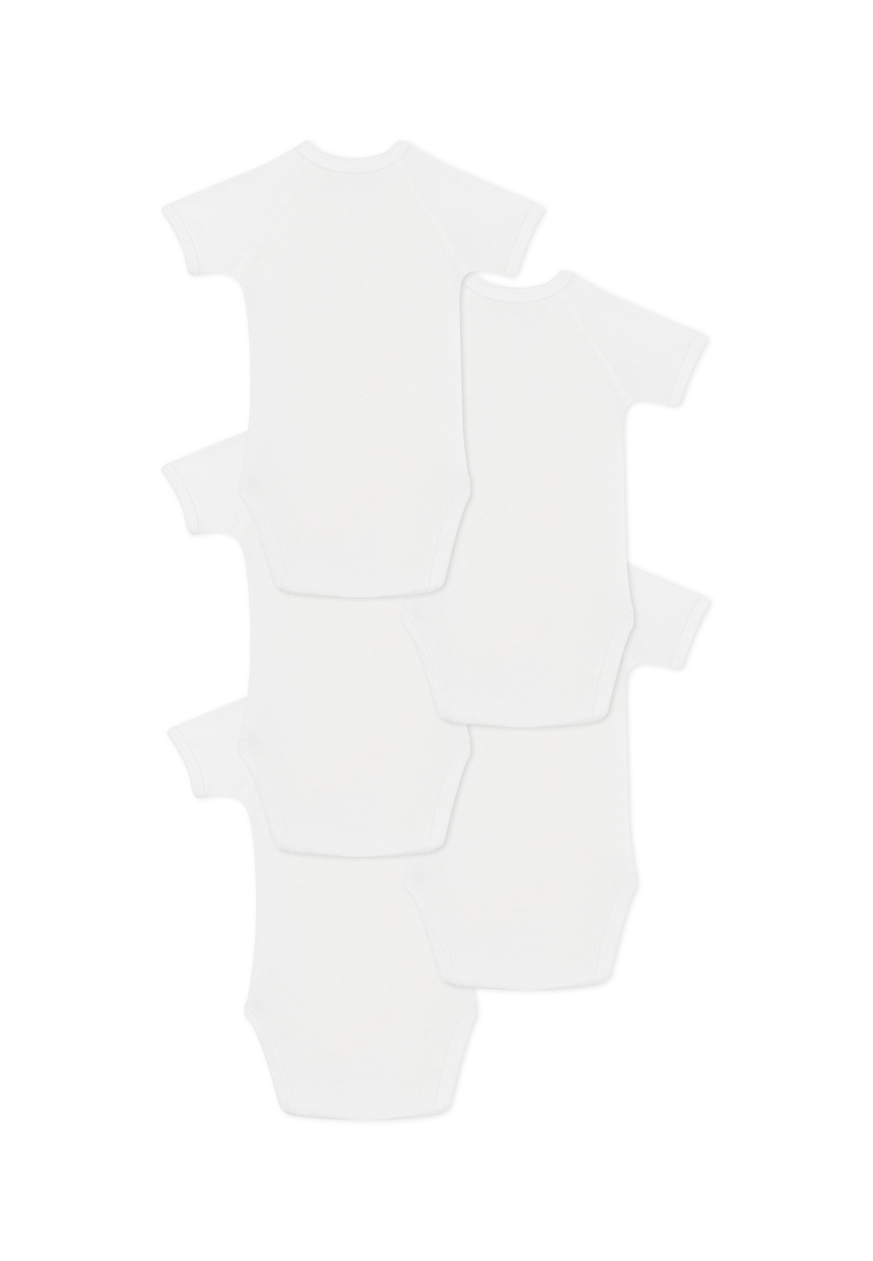 Petit Bateau NEWBORN NAISS COTE UNISEX 5 PACK - Body - biały