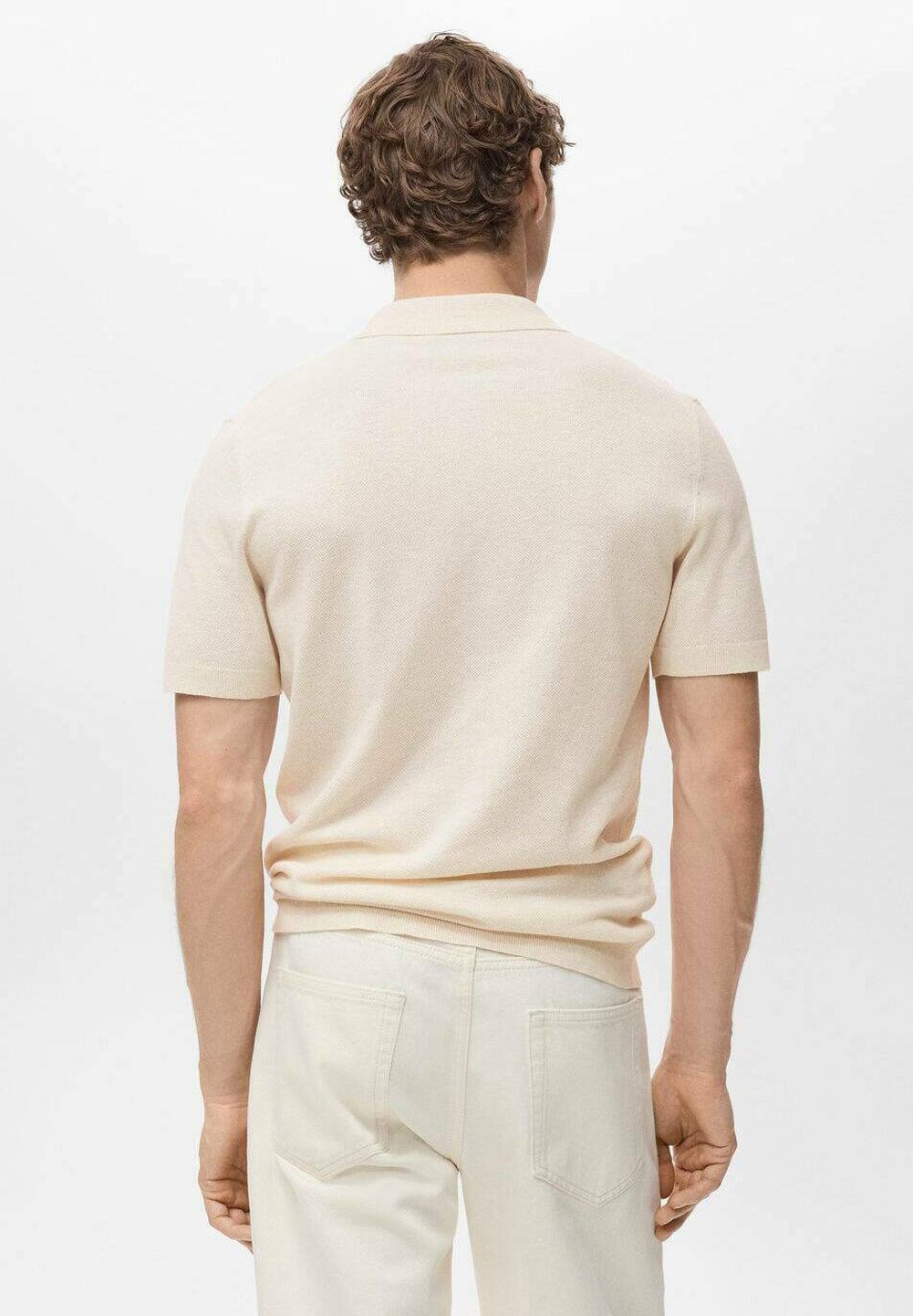 Mango poloshirt - gebroken wit