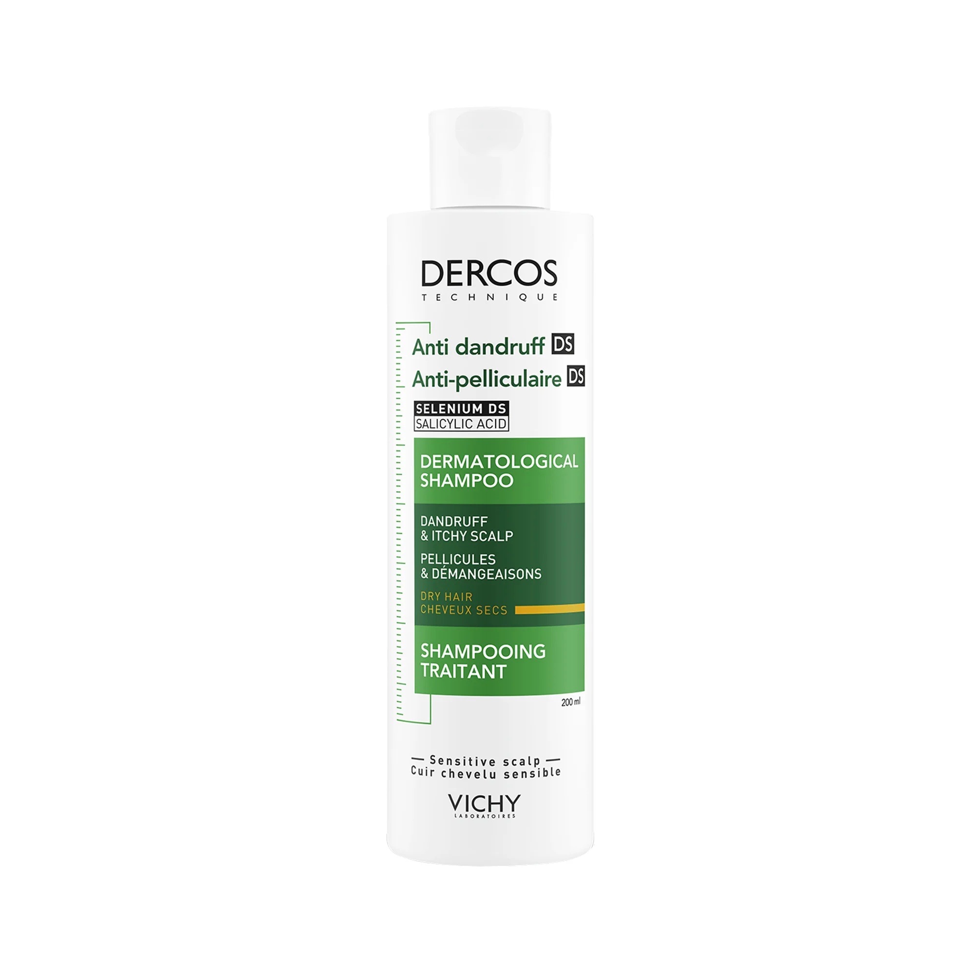 Vichy Dercos Shampoo Anticaspa 200 ml para cabelos secos