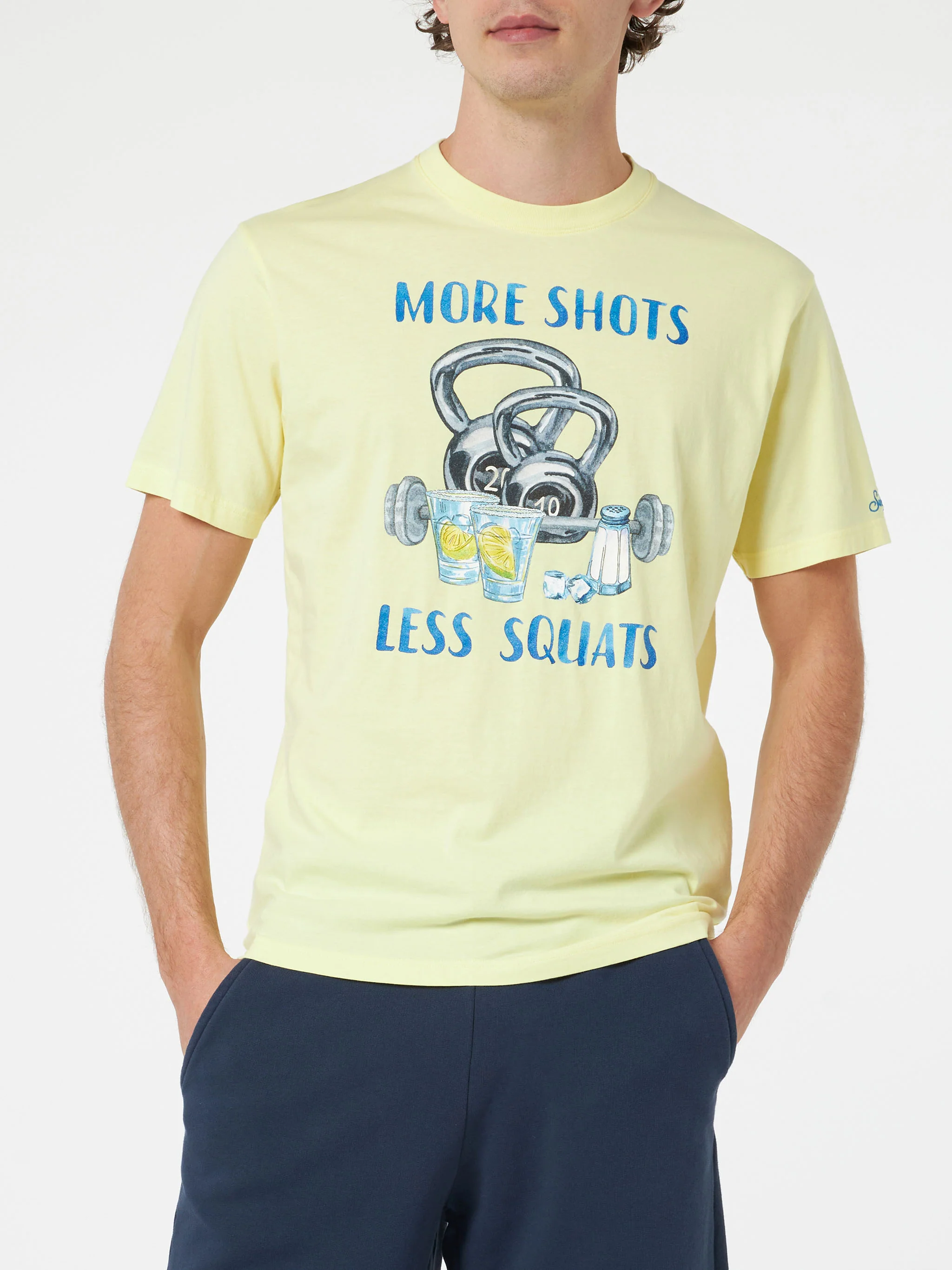 Heren katoenen T-shirt met de opdruk 