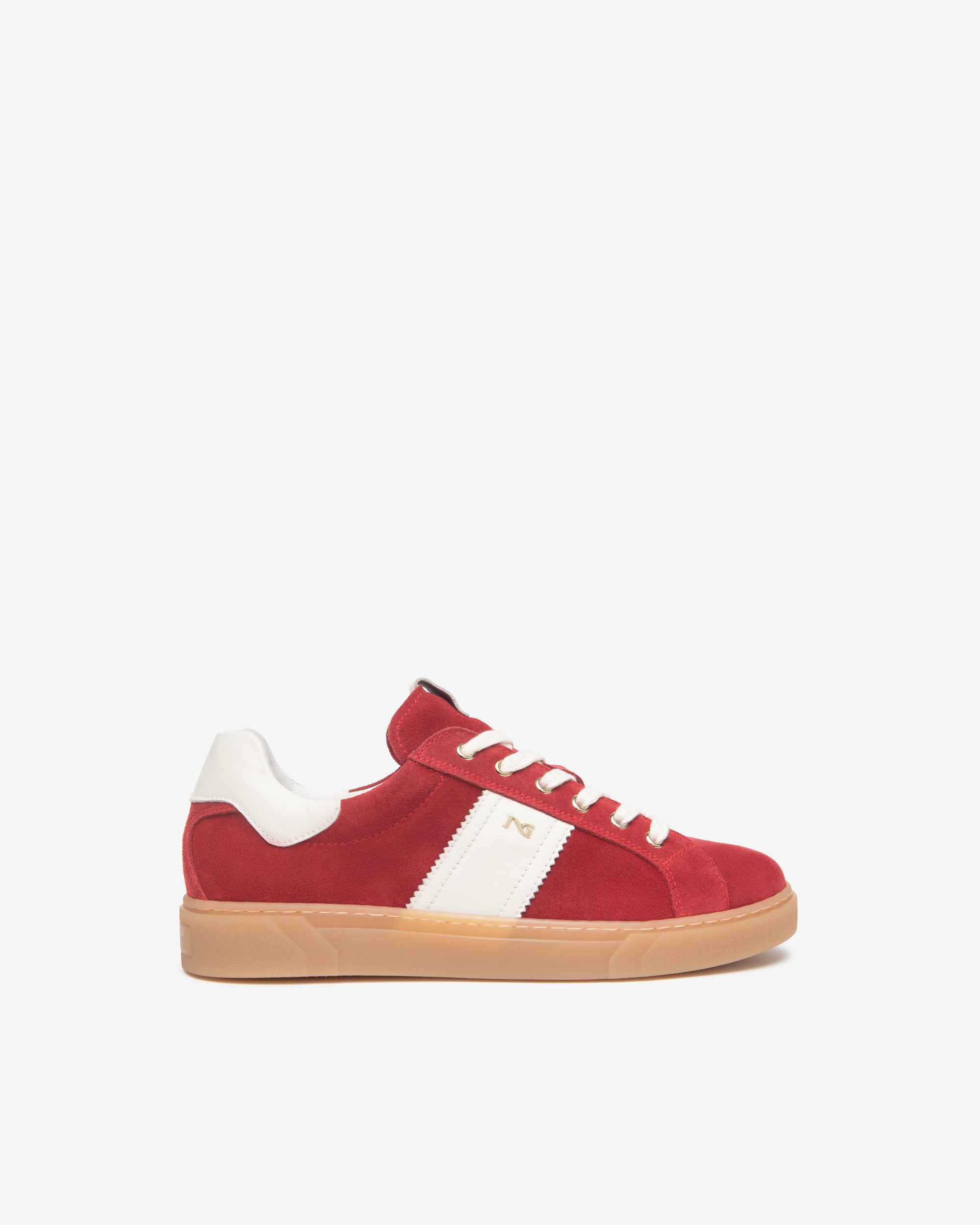  Damen-Sneaker aus Wildleder und Leder