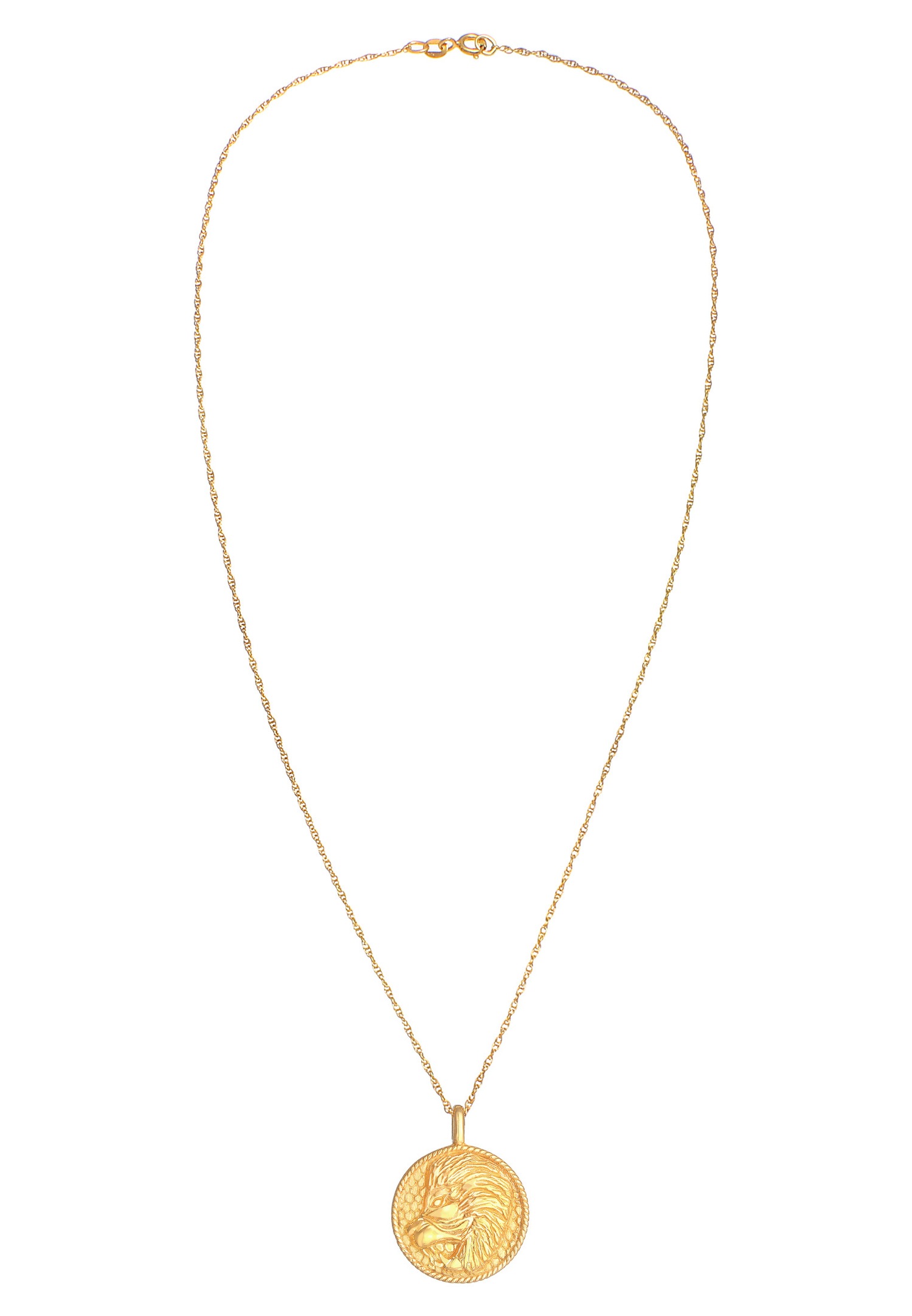 Elli Pièce du zodiaque féminin Leo Trend Astro antique en argent sterling 925