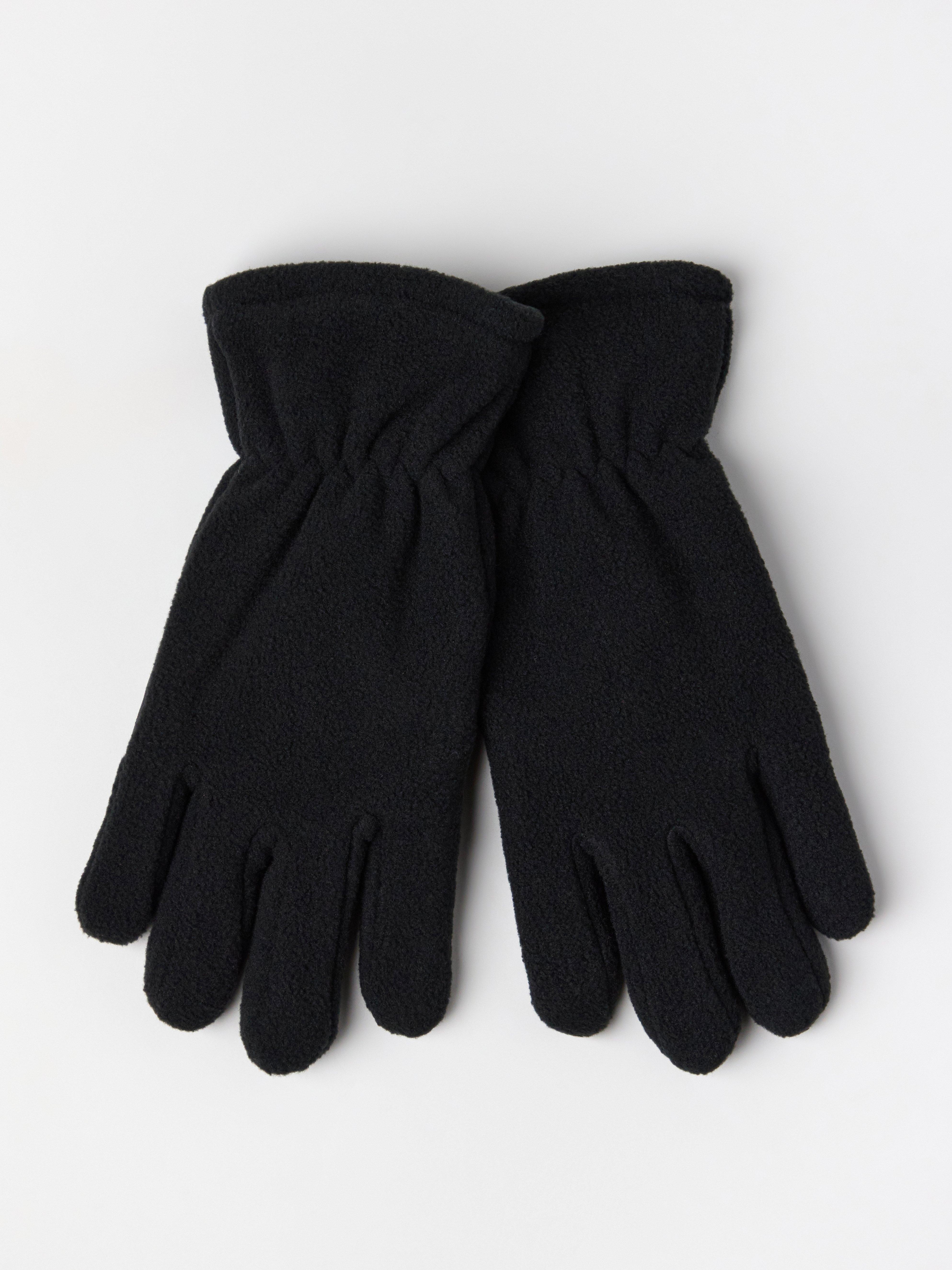 Gants polaires noirs avec paume antidérapante