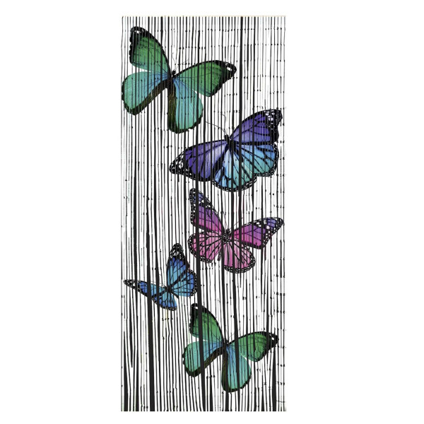 Zasłona bambusowa Motyle, 90x200 cm